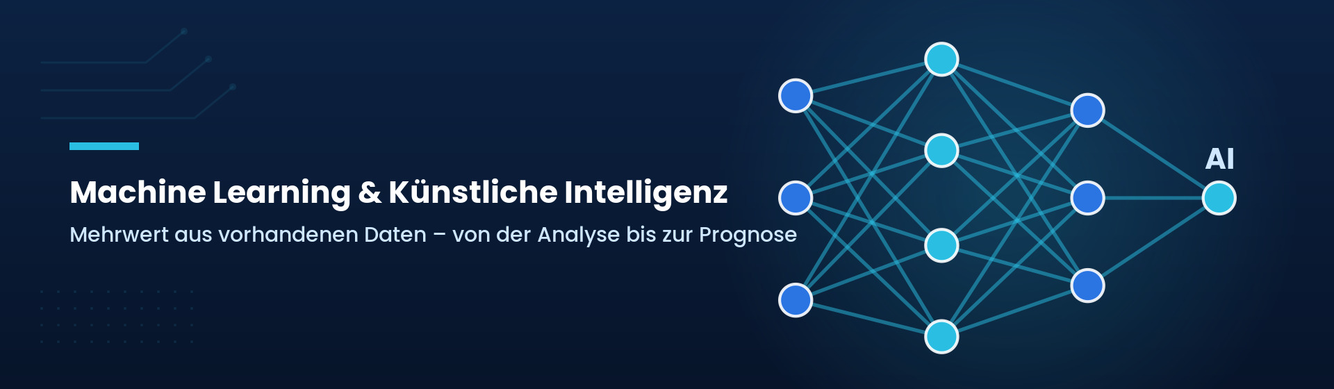 Grafik: Machine Learning und Künstliche Intelligenz – neuronales Netz